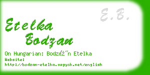 etelka bodzan business card